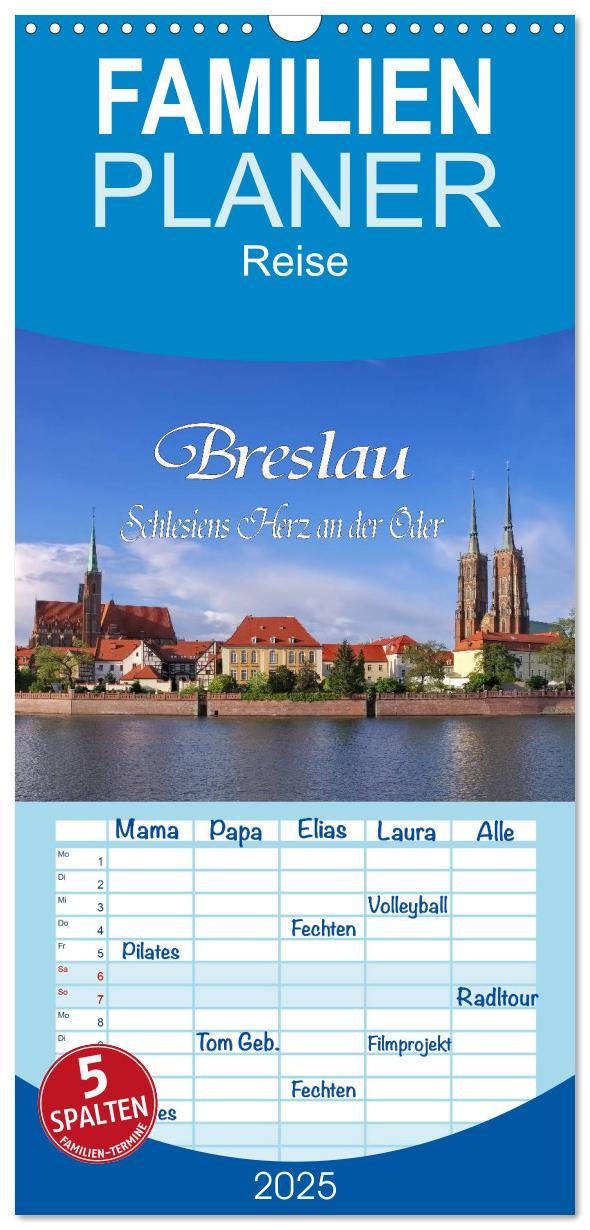 Cover: 9783457106877 | Familienplaner 2025 - Breslau - Schlesiens Herz an der Oder mit 5...