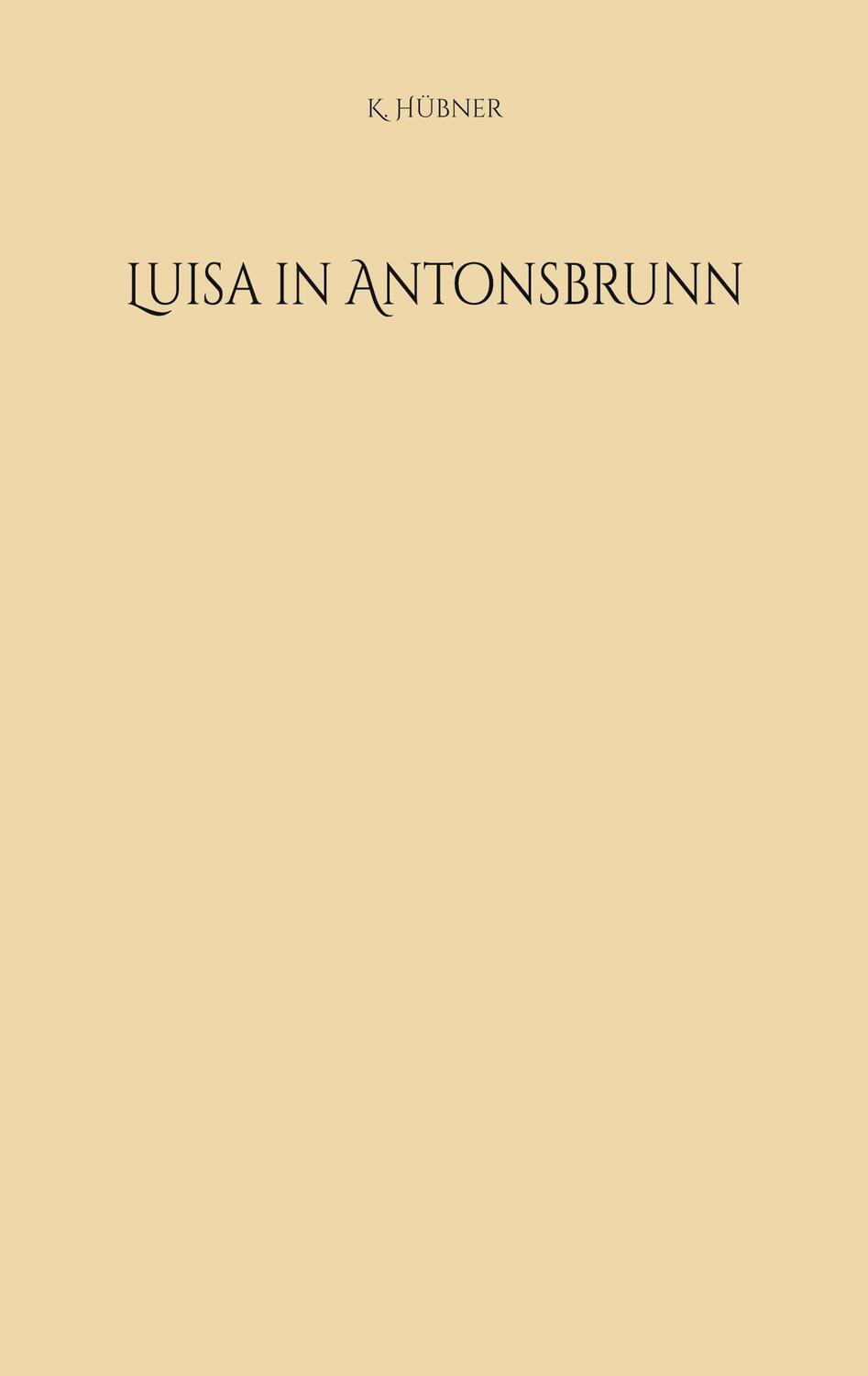 Cover: 9783758308796 | Luisa in Antonsbrunn | Kirsten Hübner | Taschenbuch | Paperback | 2024