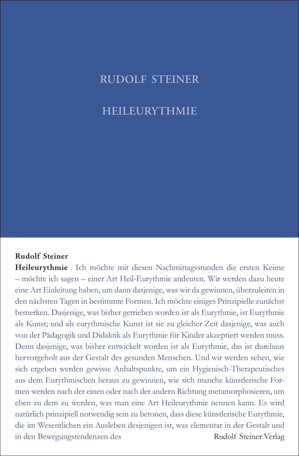 Cover: 9783727431531 | Heileurythmie | Rudolf Steiner | Buch | Deutsch | 2021