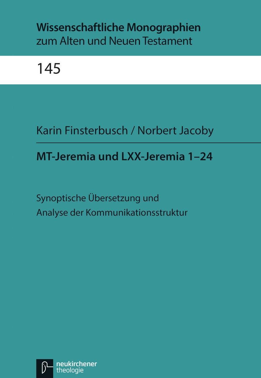 Cover: 9783788729950 | MT-Jeremia und LXX-Jeremia 1-24 | Karin/Jacoby, Norbert Finsterbusch