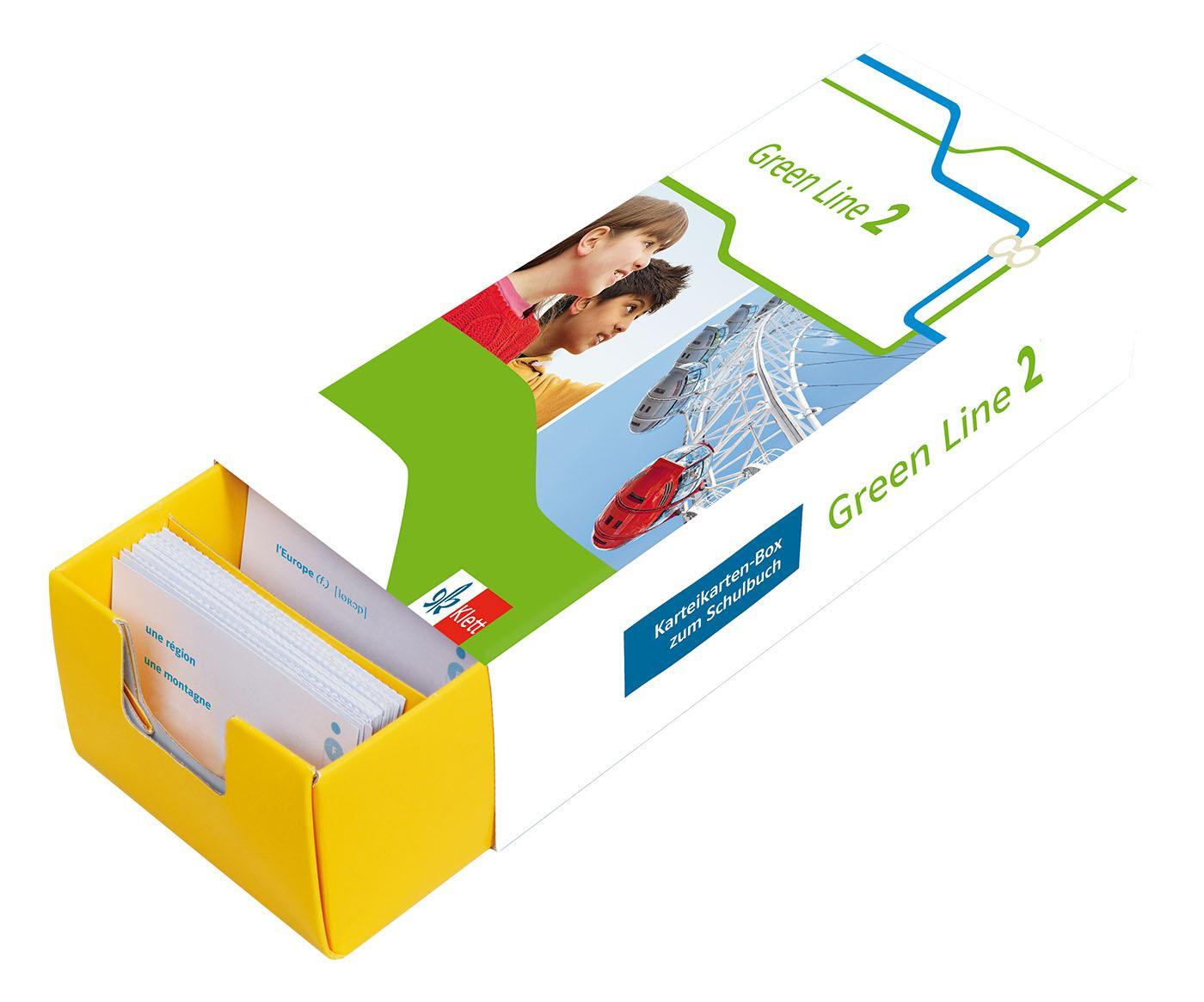 Cover: 9783129240380 | Green Line 2. Vokabel-Lernbox (G8) | Karteikarten-Box zum Schulbuch