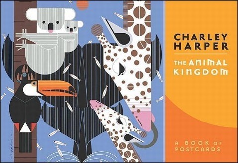 Cover: 9780764953736 | Charley Harper: The Animal Kingdom: A Book of Postcards | Pomegranate