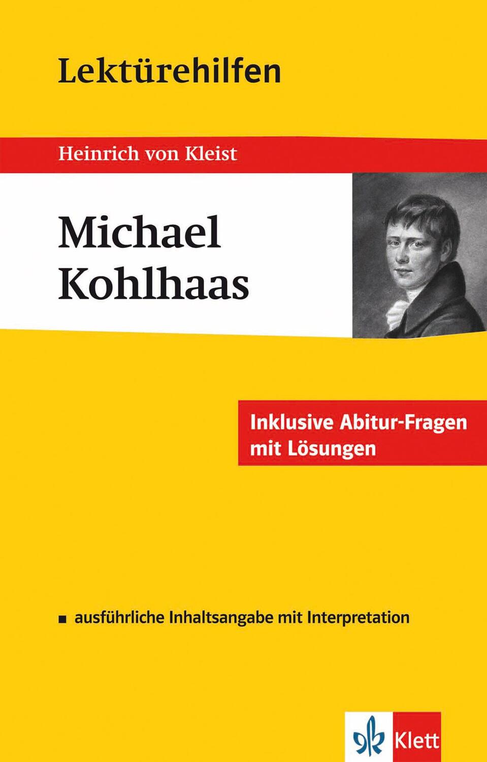 Cover: 9783129230244 | Lektürehilfen Michael Kohlhaas | Heinrich von Kleist (u. a.) | Buch