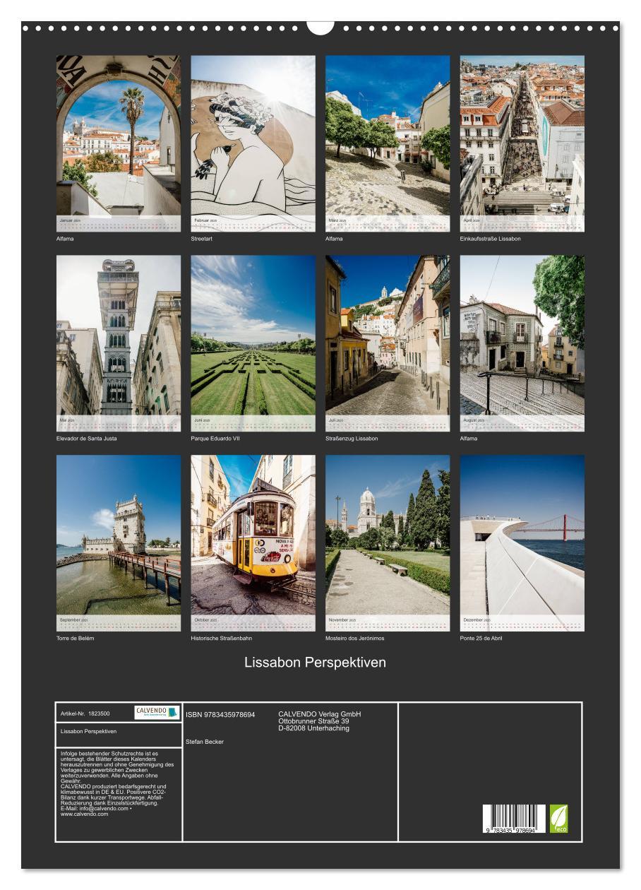 Bild: 9783435978694 | Lissabon Perspektiven (Wandkalender 2025 DIN A2 hoch), CALVENDO...