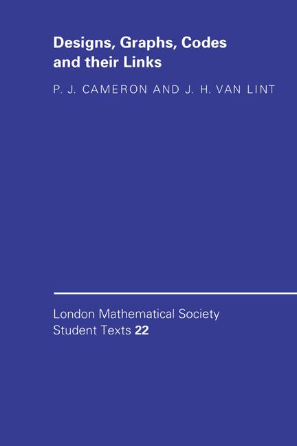 Cover: 9780521423854 | Designs, Graphs, Codes, and Their Links | Peter J. Cameron (u. a.)