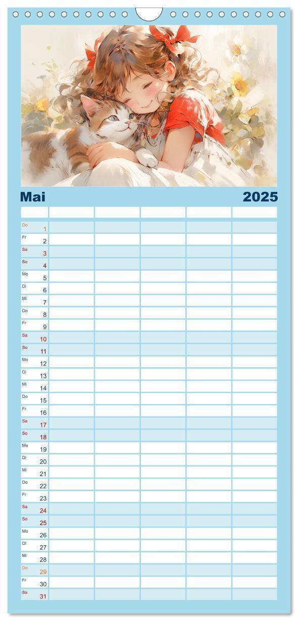 Bild: 9783457135266 | Familienplaner 2025 - Der Mädchen-Kalender mit 5 Spalten...