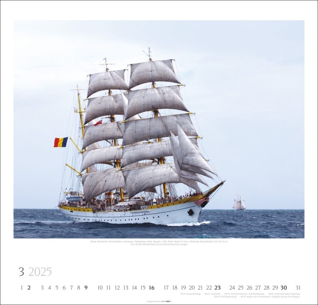 Bild: 9783839900345 | Tall Ships Kalender 2025 | Kalender | Spiralbindung | 14 S. | Deutsch