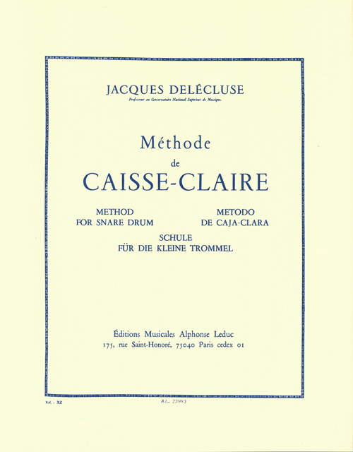 Cover: 9790046239830 | Méthode de caisse claire (fr/en/sp/dt) | Jacques Delécluse | Buch