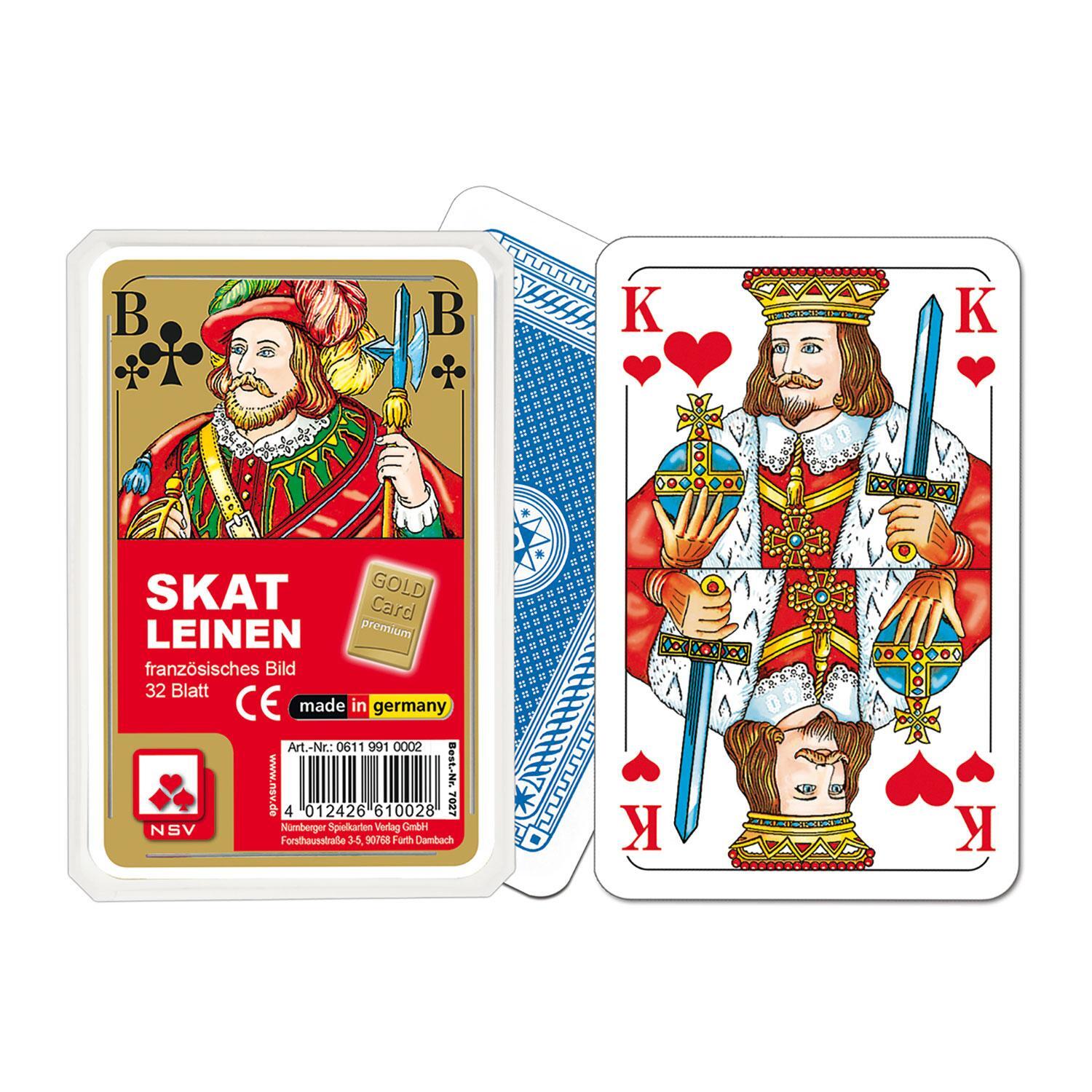 Cover: 4012426610028 | Skat Premium Leinen (NSV) | Nürnberger Spielkarten Verlag | Spiel