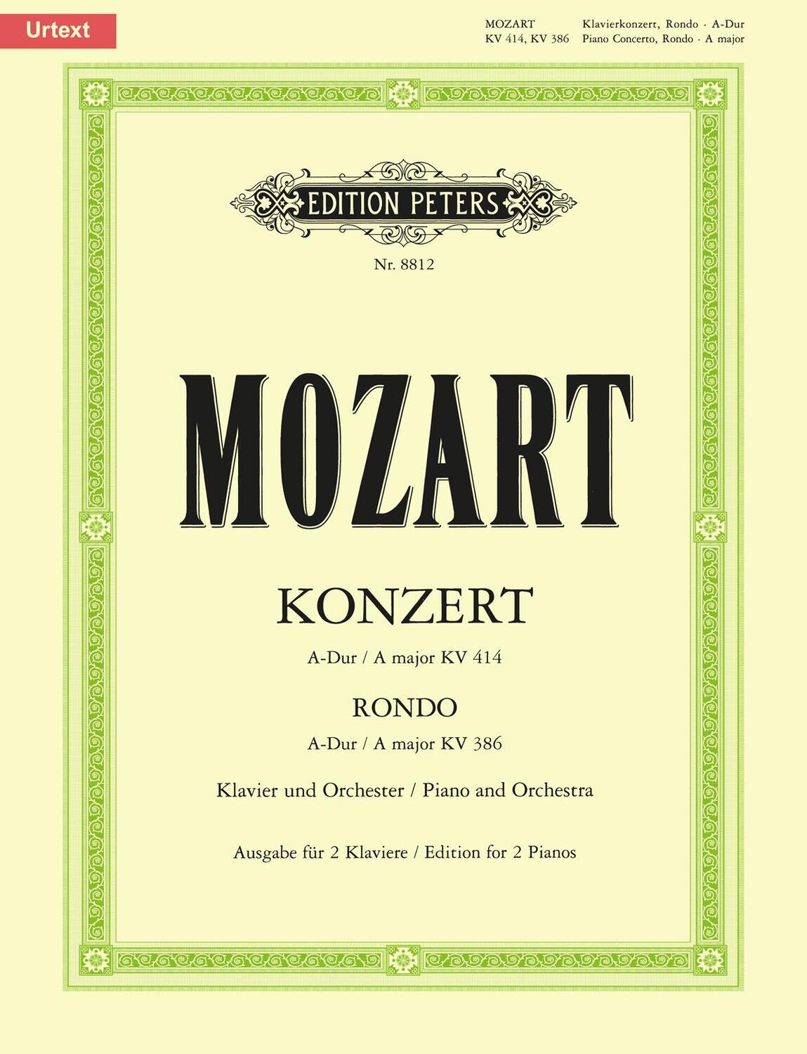 Cover: 9790014071431 | Piano Concerto No. 12 in a K414 &amp; Rondo in a K386 (Edition for 2...