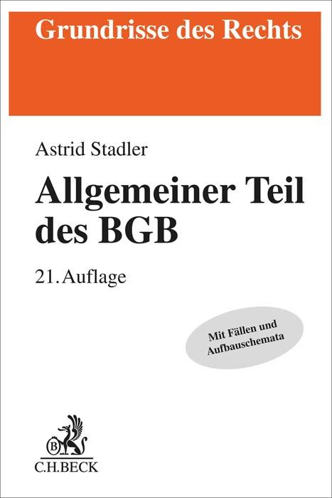 Cover: 9783406786792 | Allgemeiner Teil des BGB | Bernd Rüthers (u. a.) | Taschenbuch | XXVI