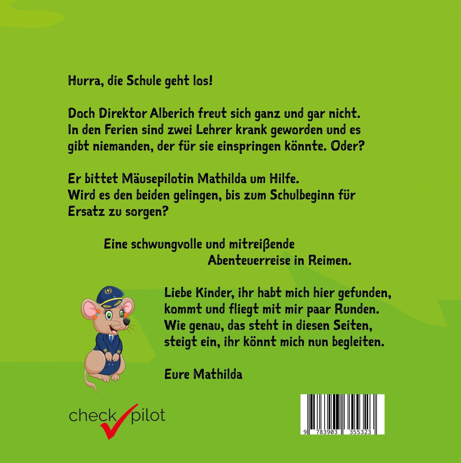 Rückseite: 9783903355323 | Fliegen mit Mathilda. Die Mäusepilotin rettet den Schulanfang | Buch