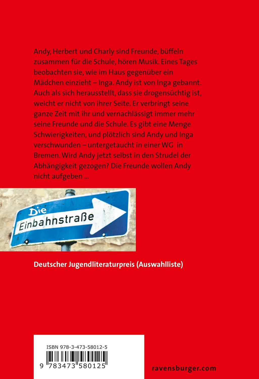 Rückseite: 9783473580125 | Die Einbahnstraße | Klaus Kordon | Taschenbuch | 116 S. | Deutsch