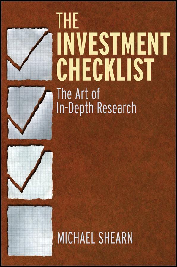 Cover: 9780470891858 | The Investment Checklist | The Art of In-Depth Research | Shearn