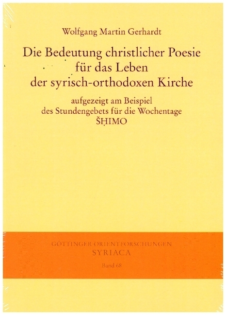 Cover: 9783447121408 | Die Bedeutung christlicher Poesie für das Leben der...