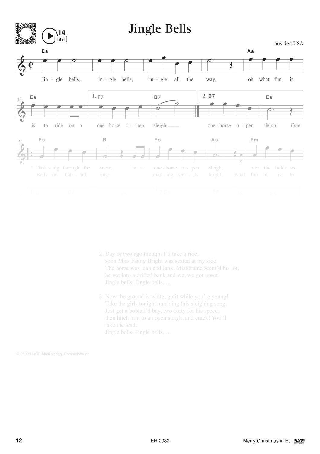 Bild: 9783866265257 | Merry Christmas für Es-Instrumente | HAGE Musikverlag | Taschenbuch