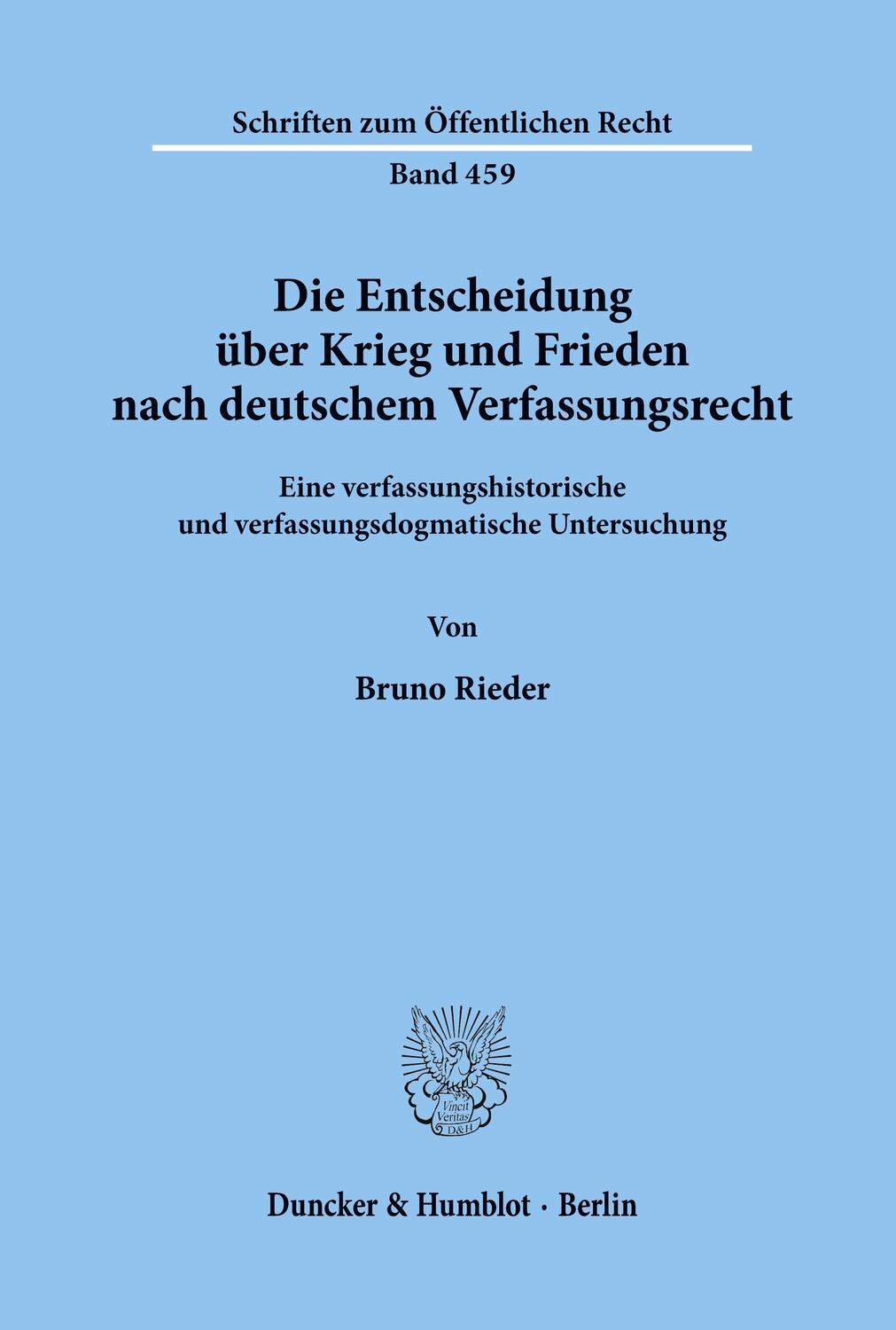 Cover: 9783428055074 | Die Entscheidung über Krieg und Frieden nach deutschem...