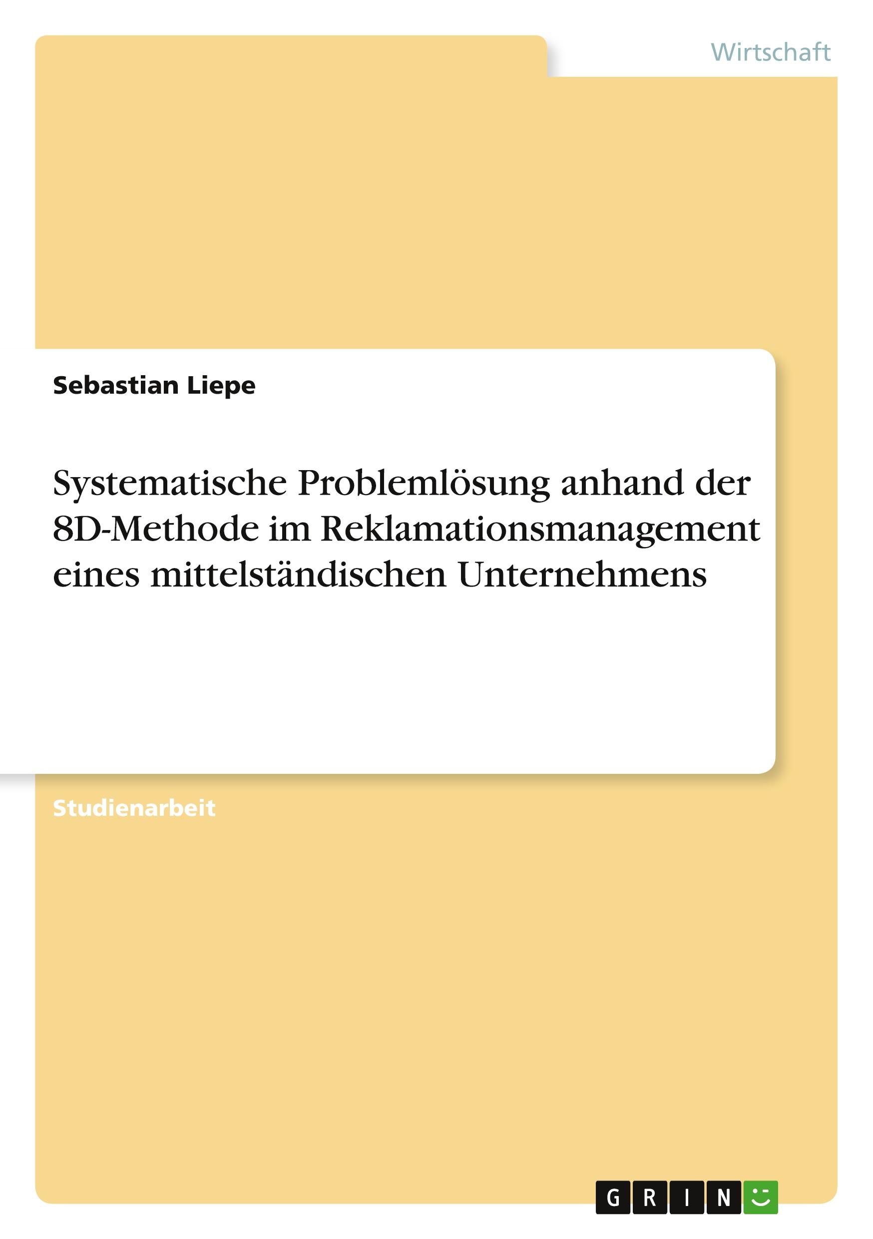 Cover: 9783346563071 | Systematische Problemlösung anhand der 8D-Methode im...