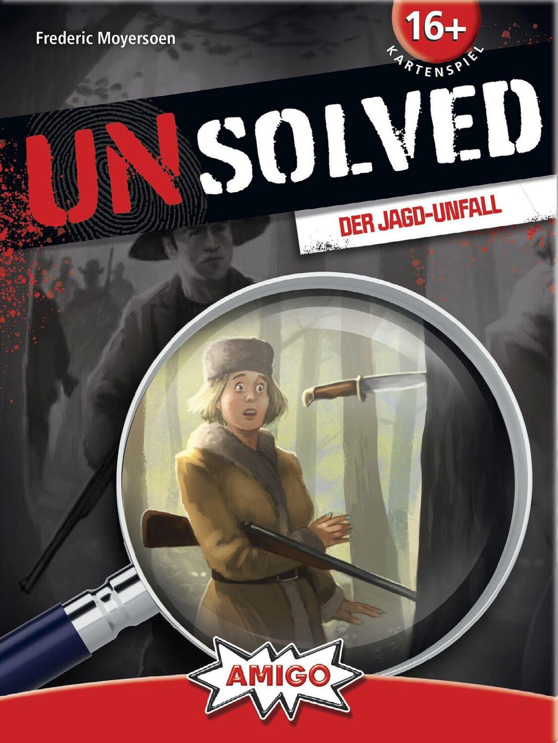 Cover: 4007396022513 | Unsolved - Der Jagd-Unfall | AMIGO - Kartenspiel | Freizeit | Spiel