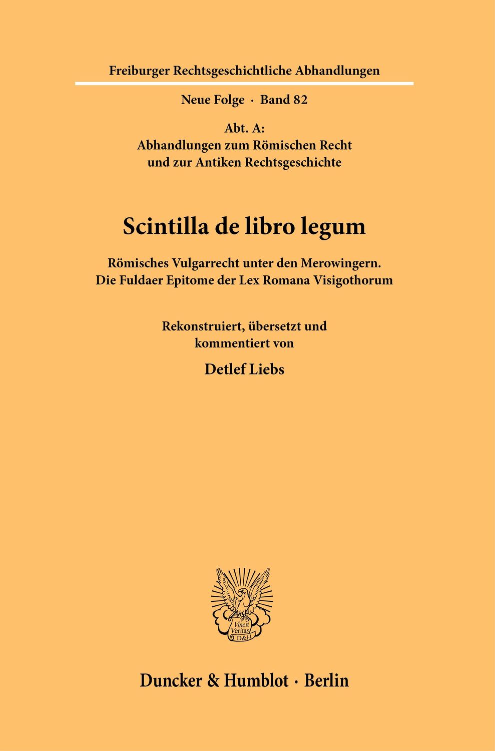 Cover: 9783428183357 | Scintilla de libro legum. | Detlef Liebs | Taschenbuch | 468 S. | 2022
