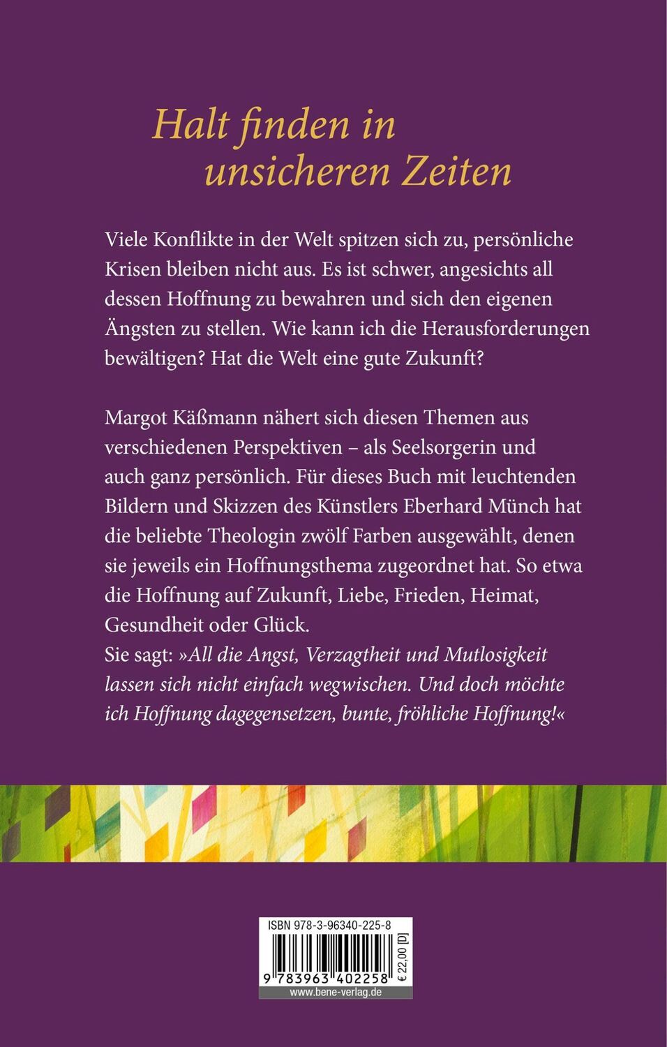 Rückseite: 9783963402258 | Farben der Hoffnung | Margot Käßmann | Buch | 192 S. | Deutsch | 2024