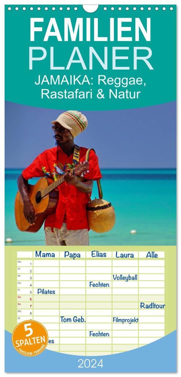 Cover: 9783383074387 | Familienplaner 2024 - JAMAIKA Reggae, Rastafari und Natur. mit 5...