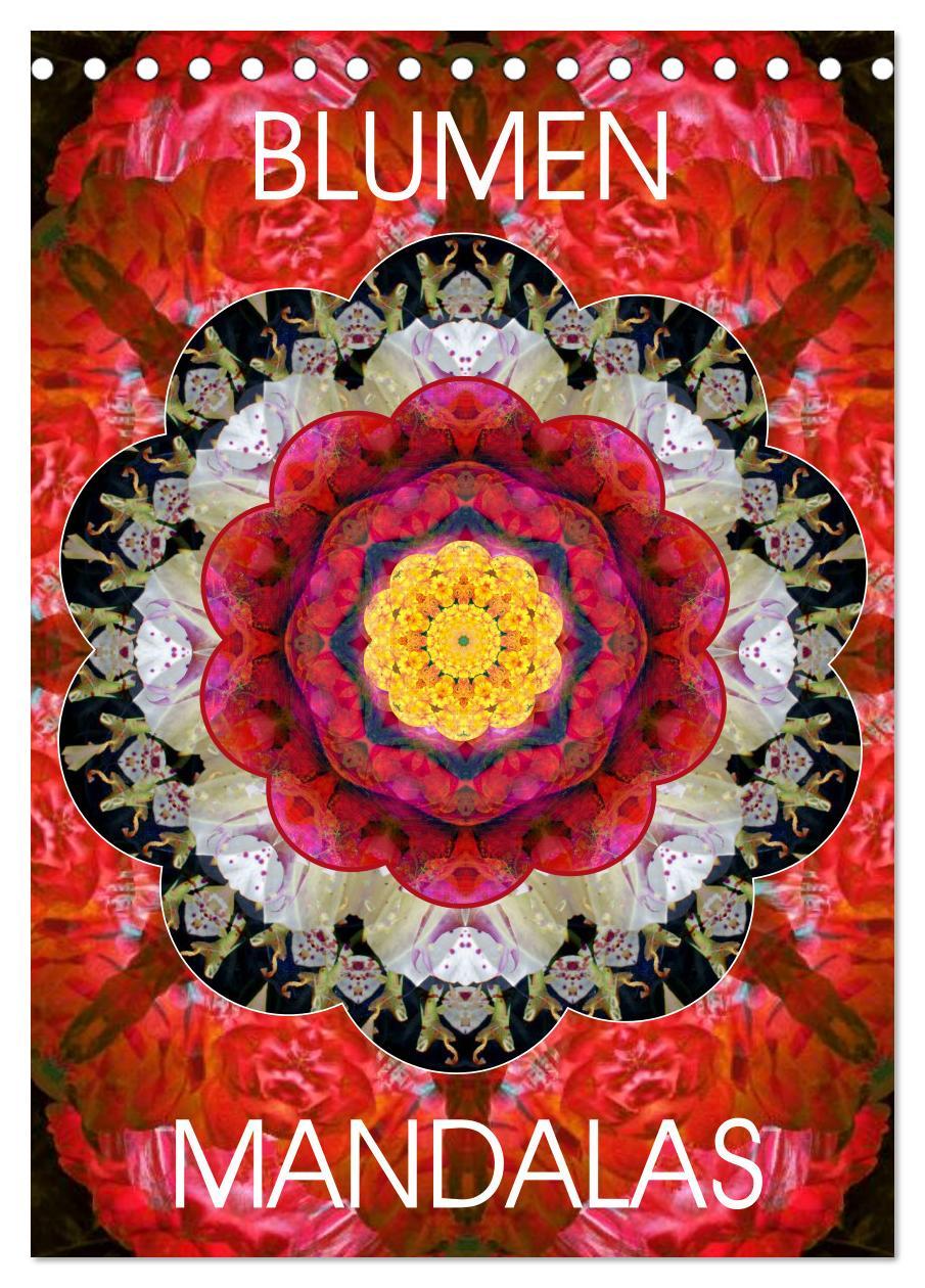 Cover: 9783457020357 | BLUMEN MANDALAS (Tischkalender 2025 DIN A5 hoch), CALVENDO...