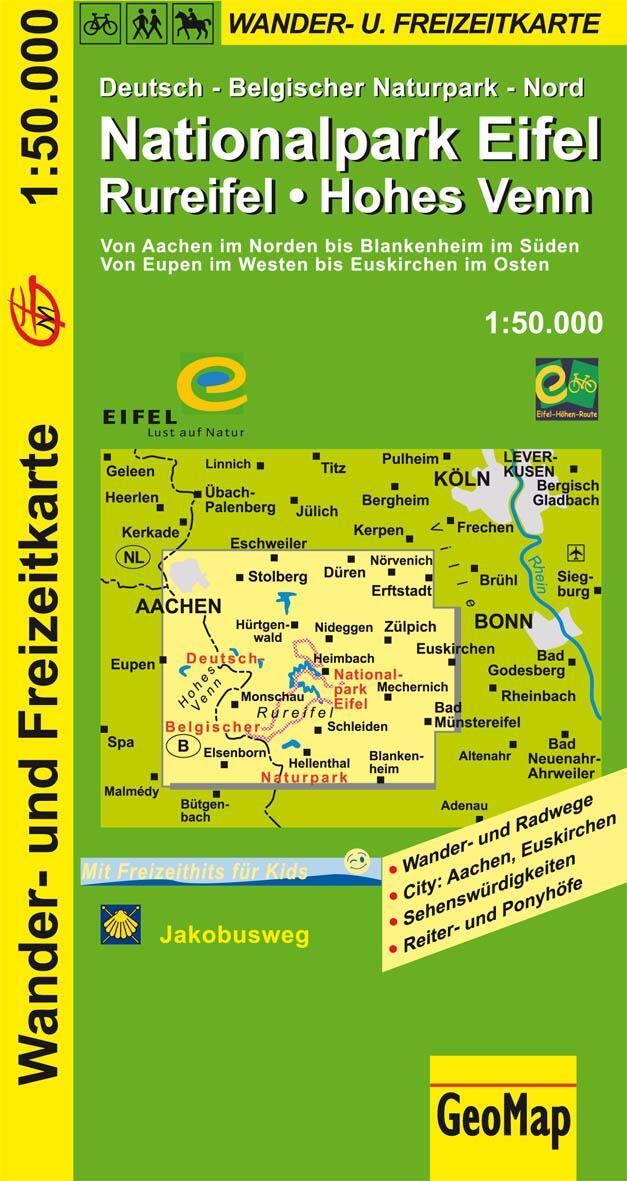 Cover: 9783933671110 | Nationalpark Eifel, Rureifel, Hohes Venn Wander- und Freizeitkarte...