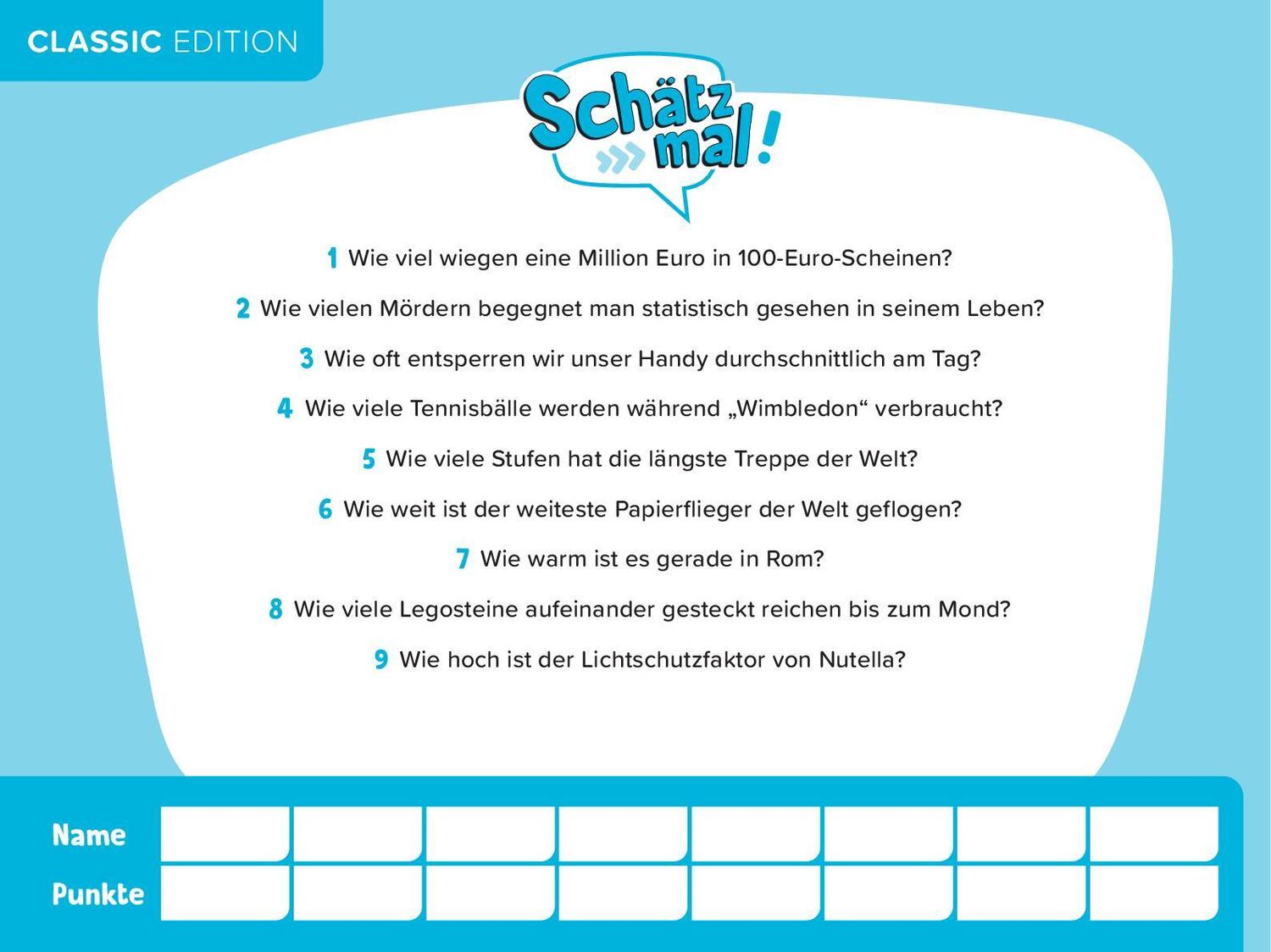 Bild: 9783989760059 | Schätz mal! Classic Edition | Taschenbuch | 96 S. | Deutsch | 2024