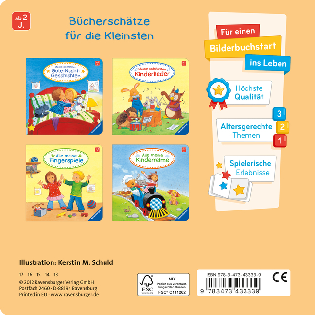 Bild: 9783473433339 | Alle meine Fingerspiele | Volksgut | Buch | Unzerr. Wattierter Einband