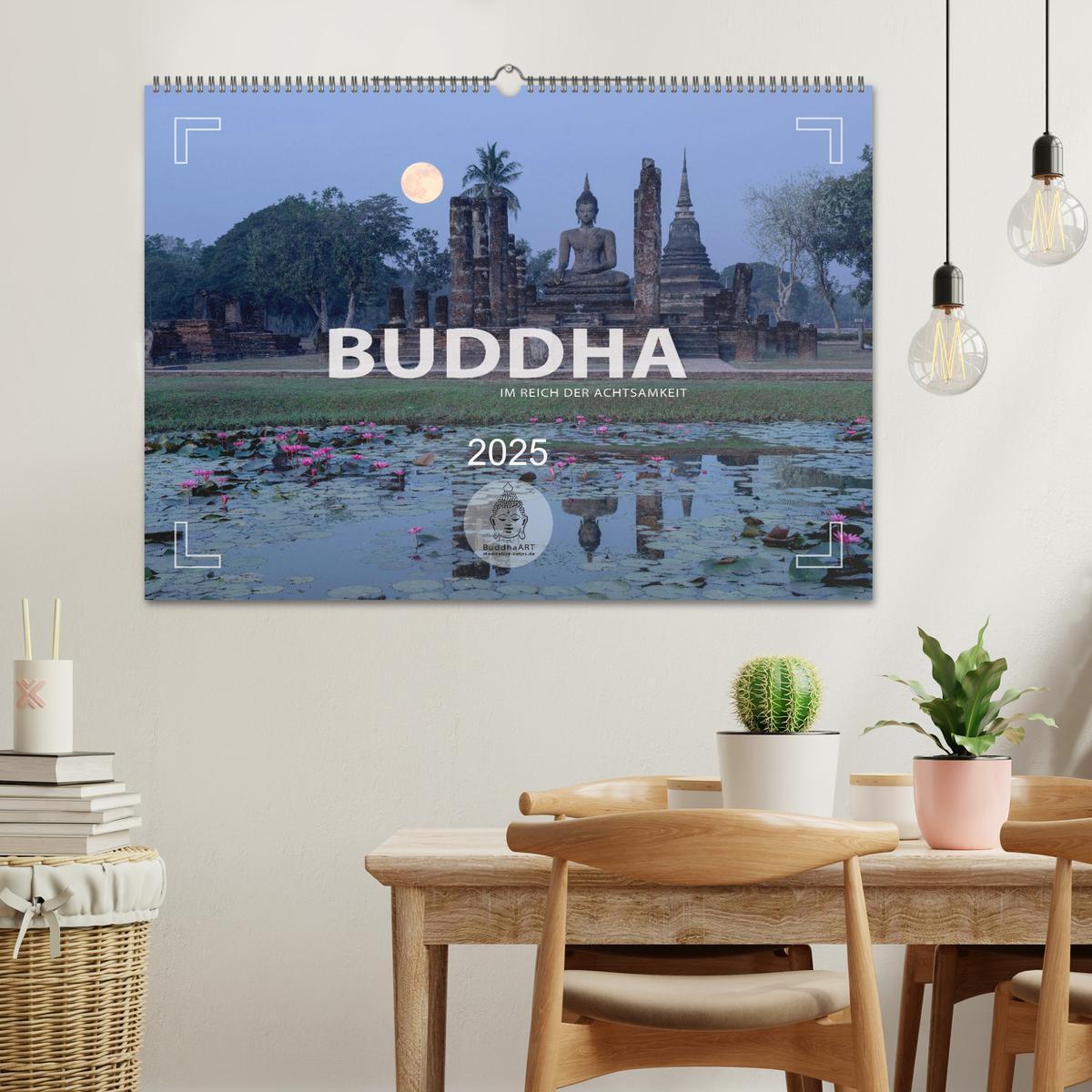 Bild: 9783383956980 | BUDDHA - Im Reich der Achtsamkeit (Wandkalender 2025 DIN A2 quer),...