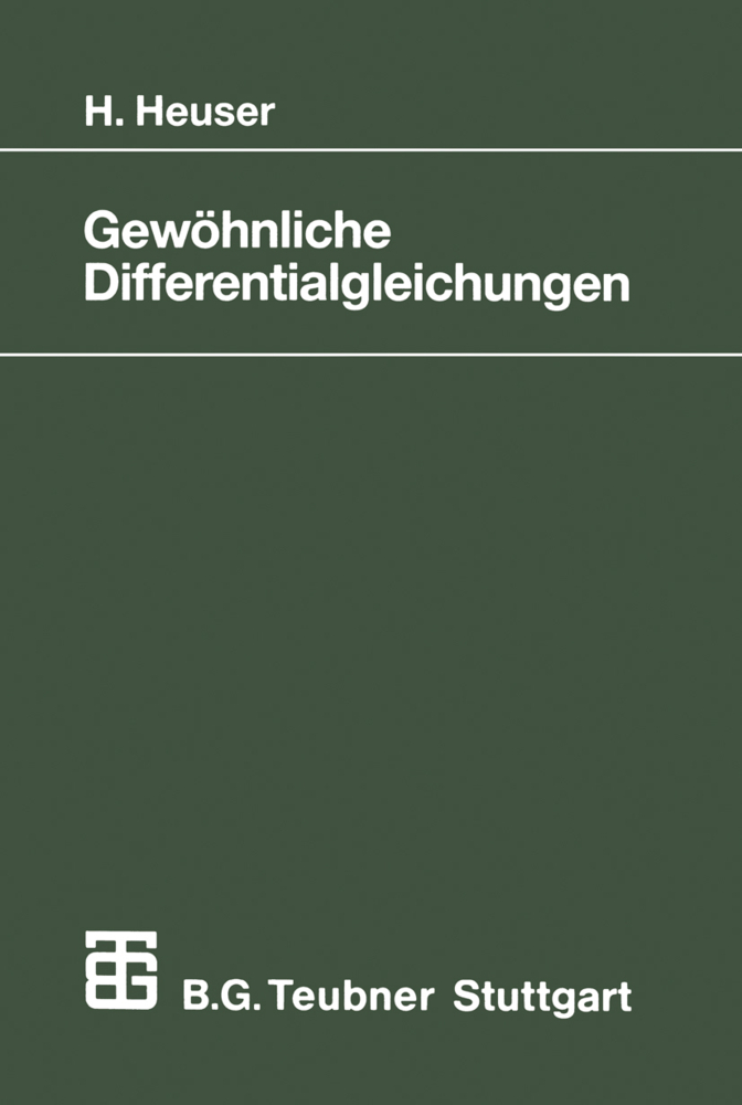 Cover: 9783519122272 | Gewöhnliche Differentialgleichungen | Einführung in Lehre und Gebrauch