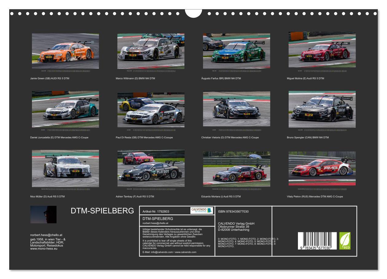 Bild: 9783435677030 | DTM-SPIELBERG (Wandkalender 2025 DIN A3 quer), CALVENDO Monatskalender