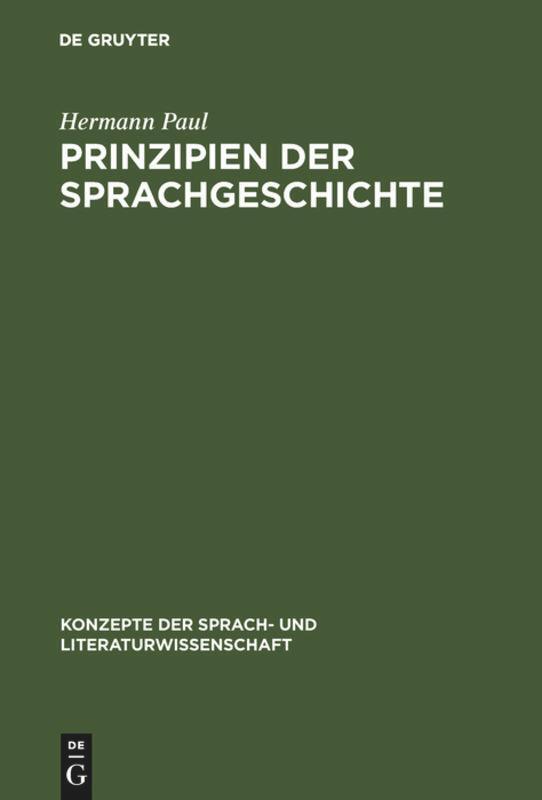 Cover: 9783484220058 | Prinzipien der Sprachgeschichte | Hermann Paul | Buch | XIV | Deutsch