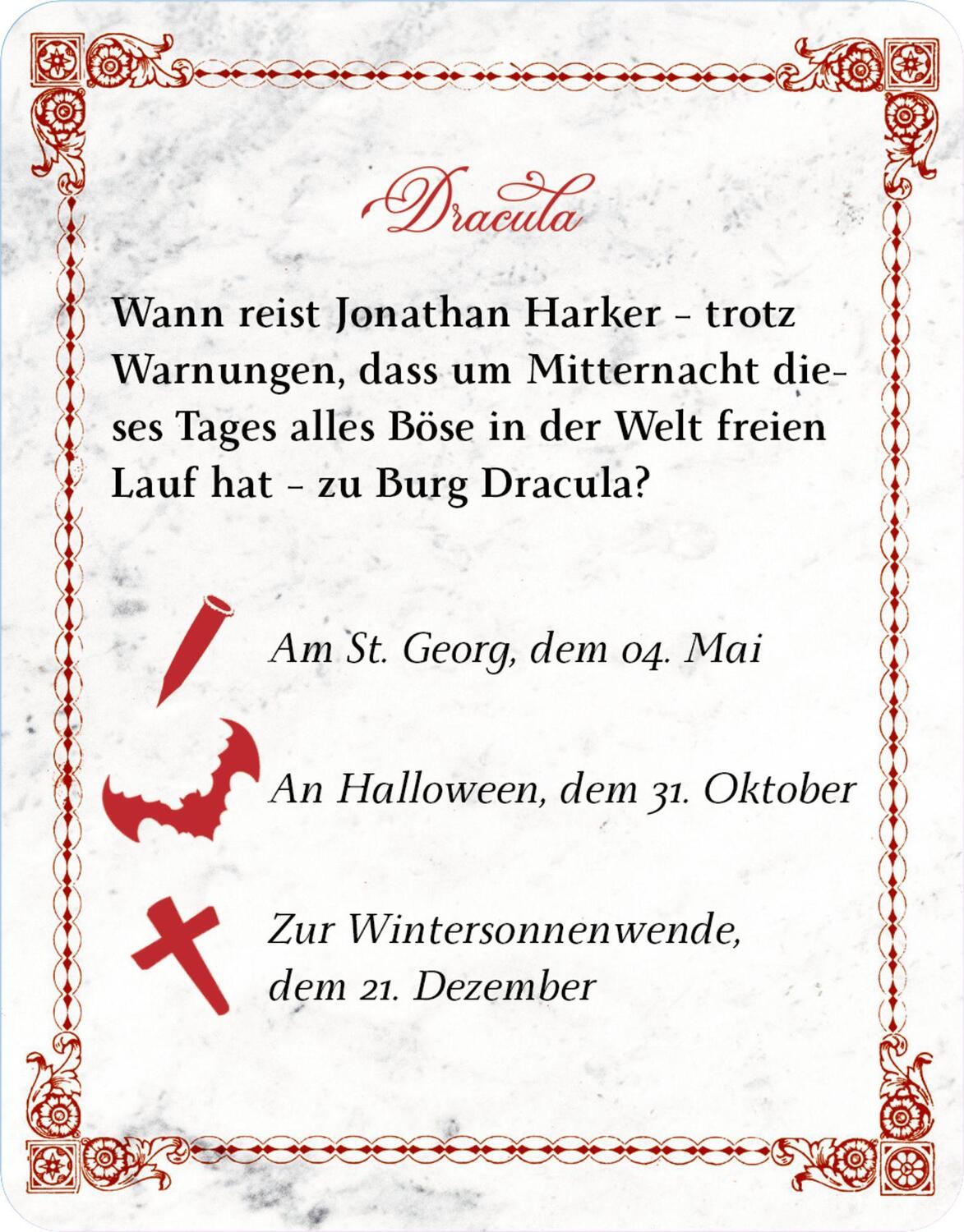 Bild: 9783649646174 | Bram Stokers Dracula - Das Quiz | Taschenbuch | Schachtelspiel | 41 S.