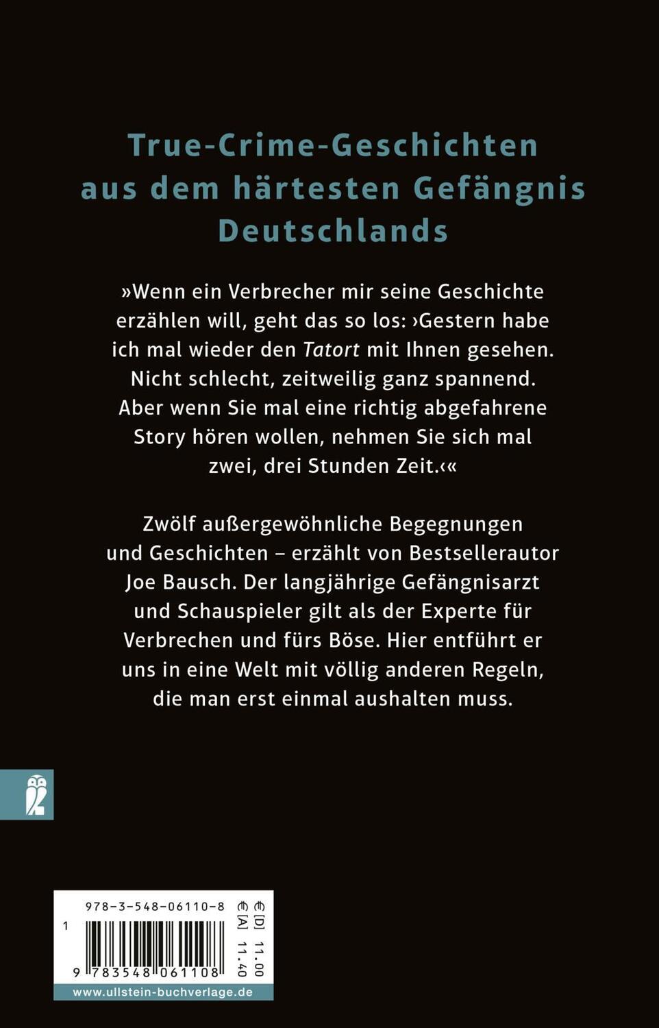 Rückseite: 9783548061108 | Gangsterblues | Harte Geschichten | Joe Bausch | Taschenbuch | 240 S.