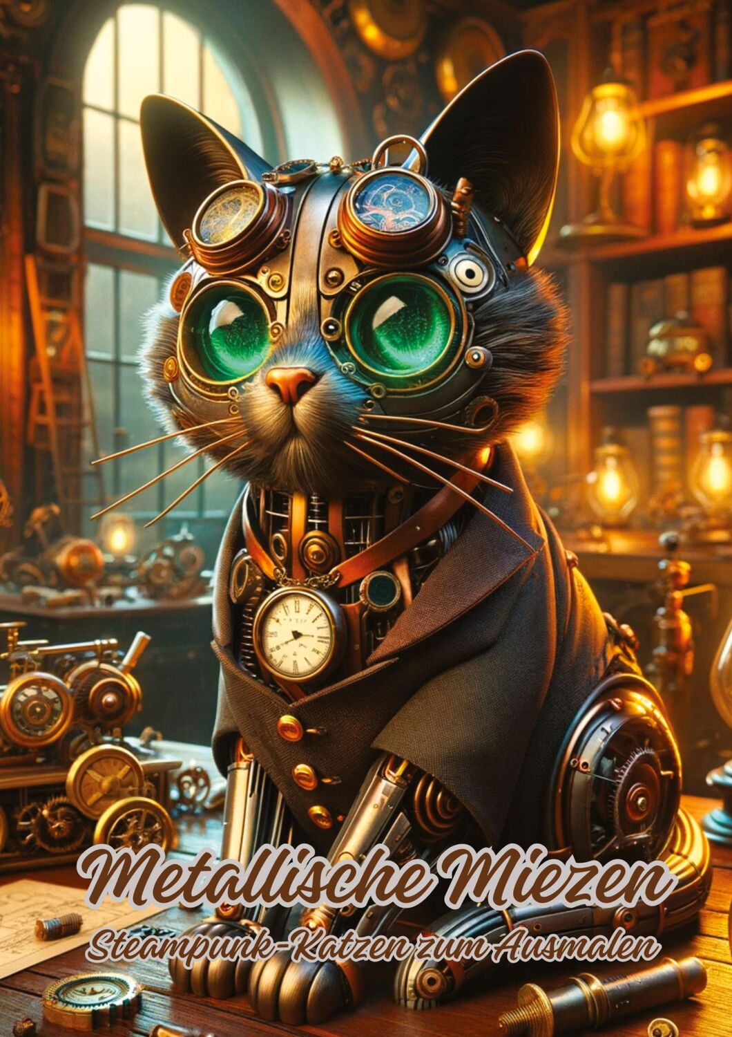 Cover: 9783384077097 | Metallische Miezen | Steampunk-Katzen zum Ausmalen | Diana Kluge