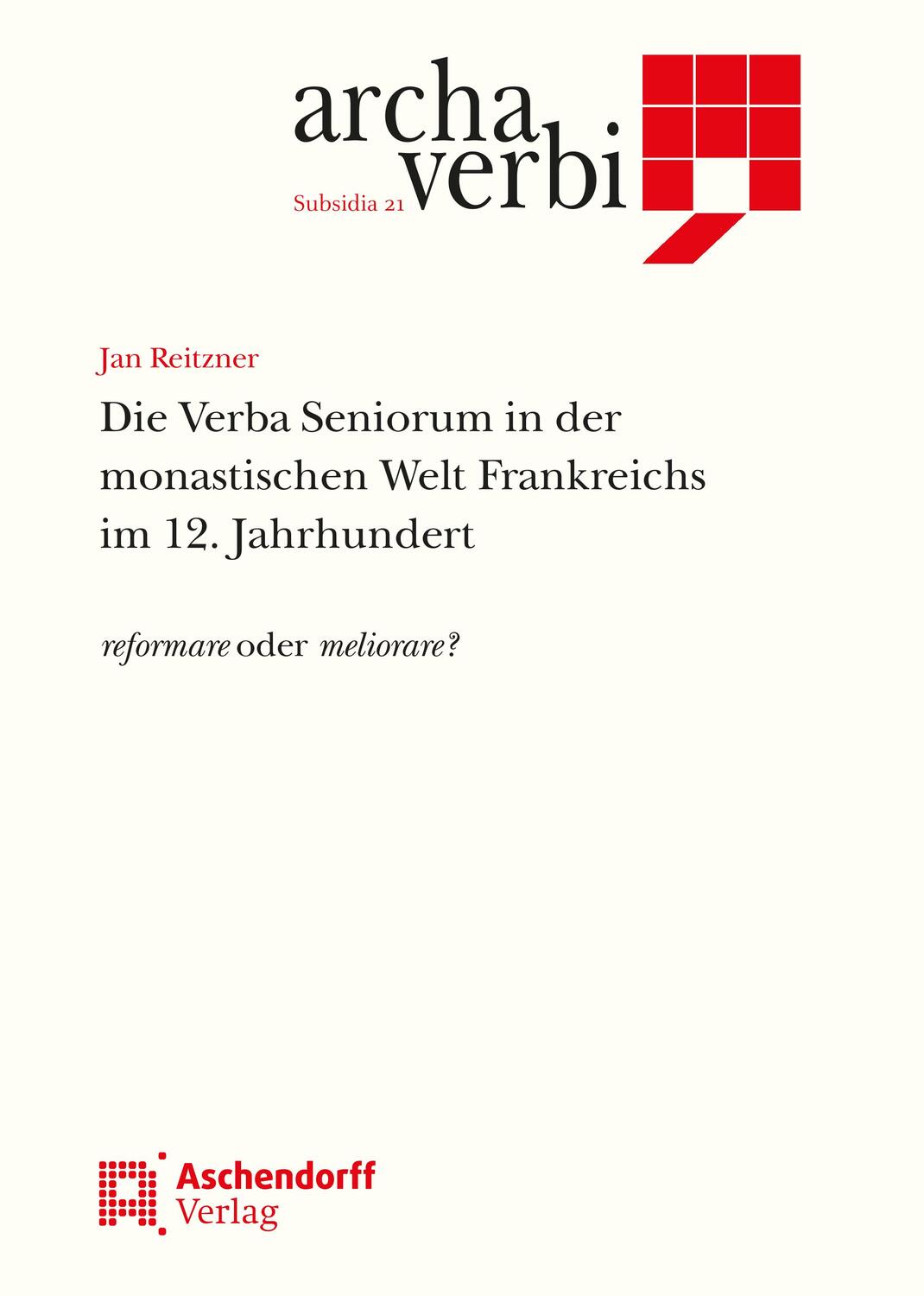 Cover: 9783402103272 | Die Verba Seniorum in der monastischen Welt Frankreichs im 12....