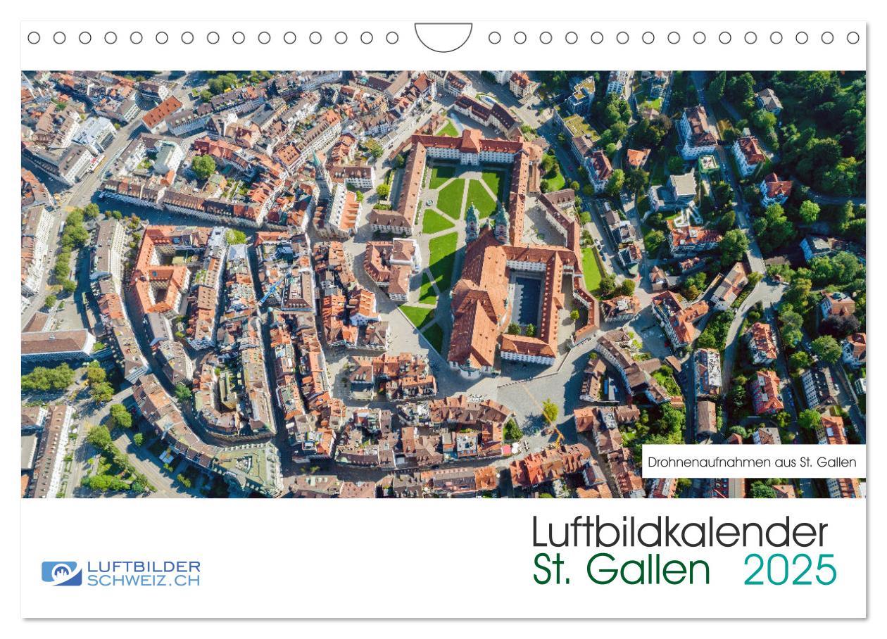 Cover: 9783435120826 | Luftbildkalender St. Gallen 2025 (Wandkalender 2025 DIN A4 quer),...