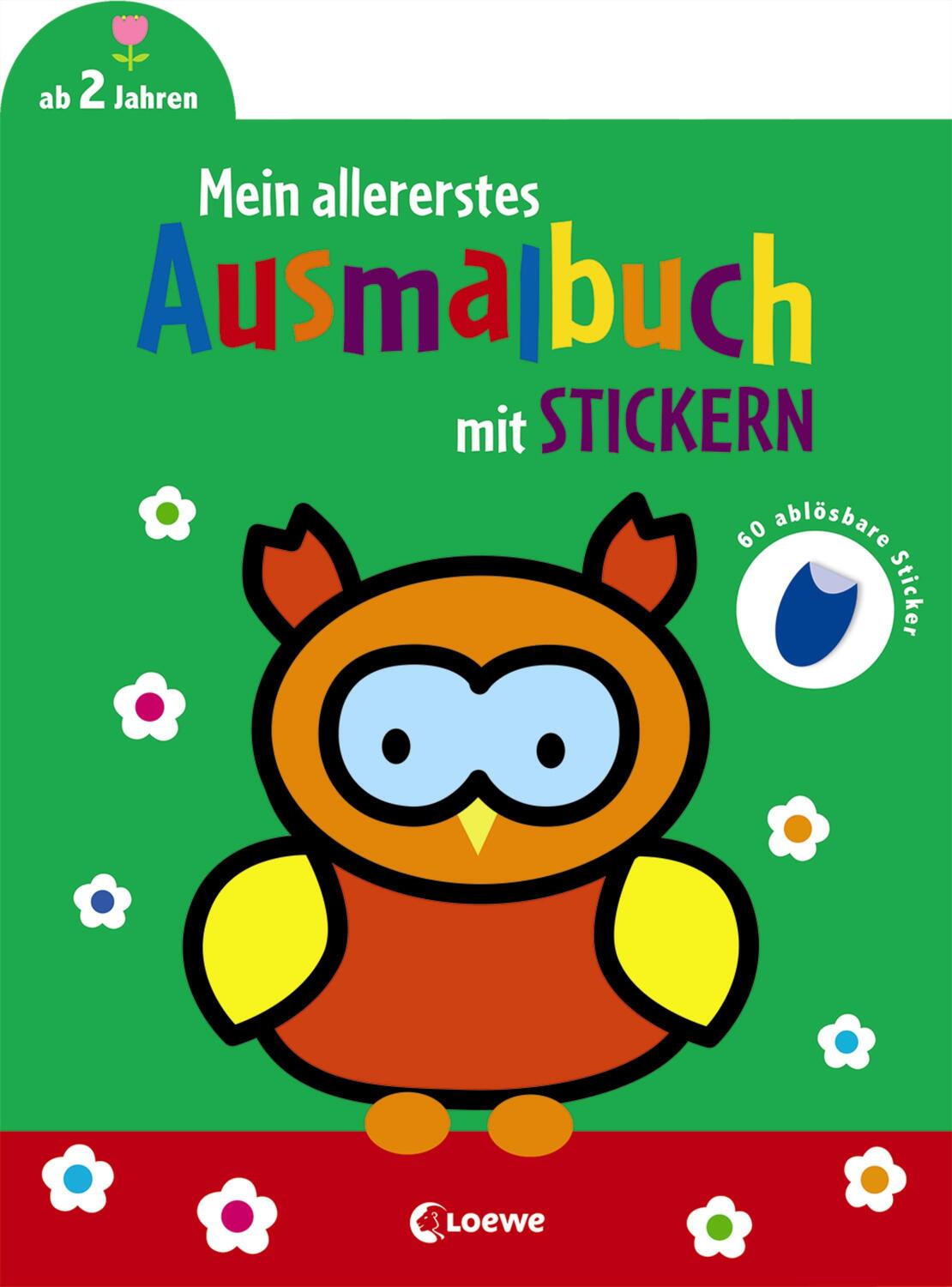 Cover: 9783743210257 | Mein allererstes Ausmalbuch mit Stickern (Eule) | Broschüre | Deutsch