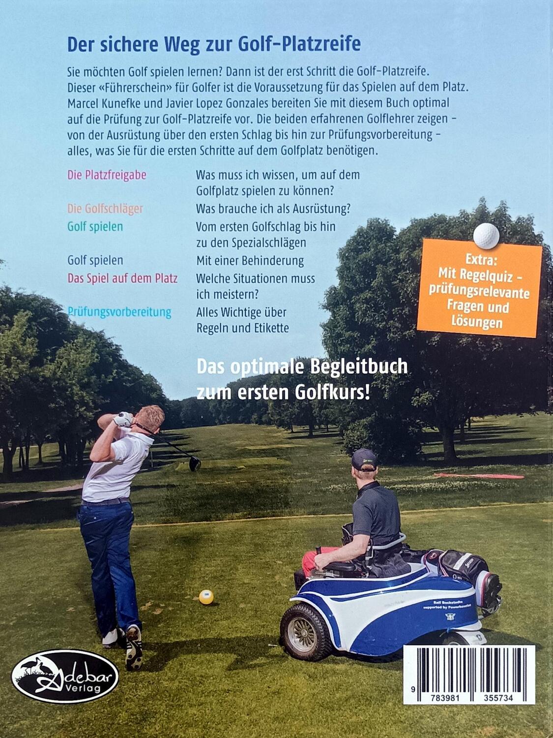 Rückseite: 9783981355734 | Die Golf Platzreife 2.0 | Spielpraxis, Regeln und Prüfungsvorbereitung