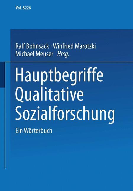 Cover: 9783810033024 | Hauptbegriffe Qualitative Sozialforschung | Ein Wörterbuch | Buch
