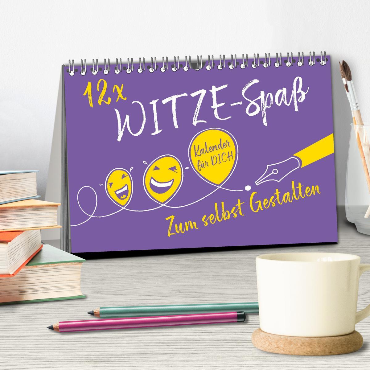 Bild: 9783383872600 | 12 x WITZE-Spaß - Bastelkalender (Tischkalender 2025 DIN A5 quer),...