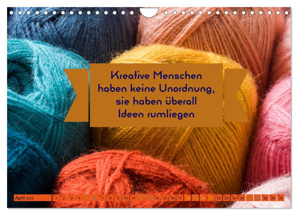 Bild: 9783383933479 | WOLLE Stricken ist eine Passion (Wandkalender 2025 DIN A4 quer),...