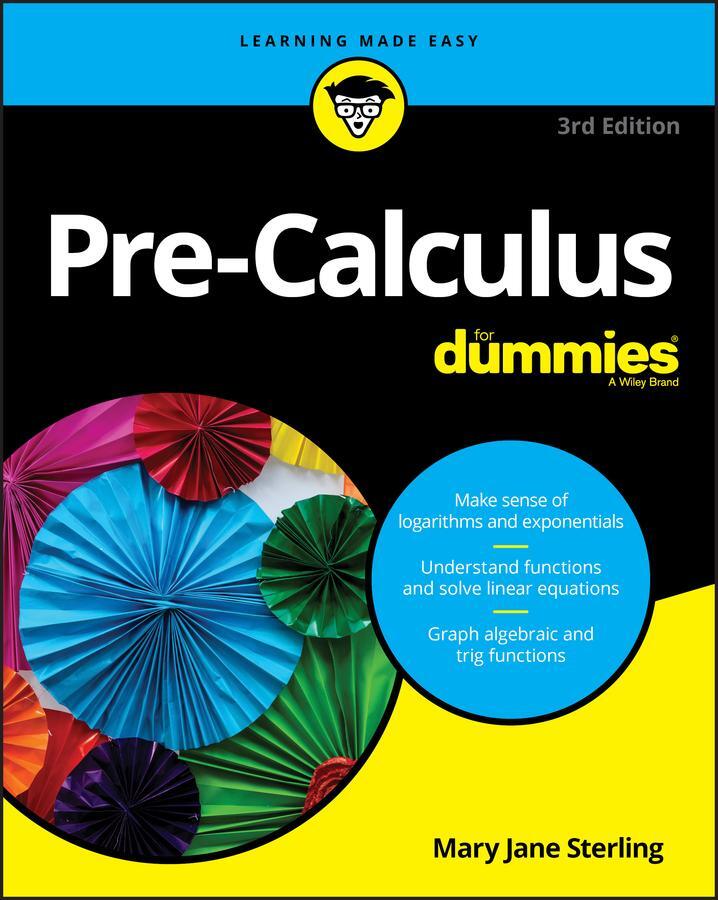 Cover: 9781119508779 | Pre-Calculus for Dummies | Mary Jane Sterling | Taschenbuch | 416 S.