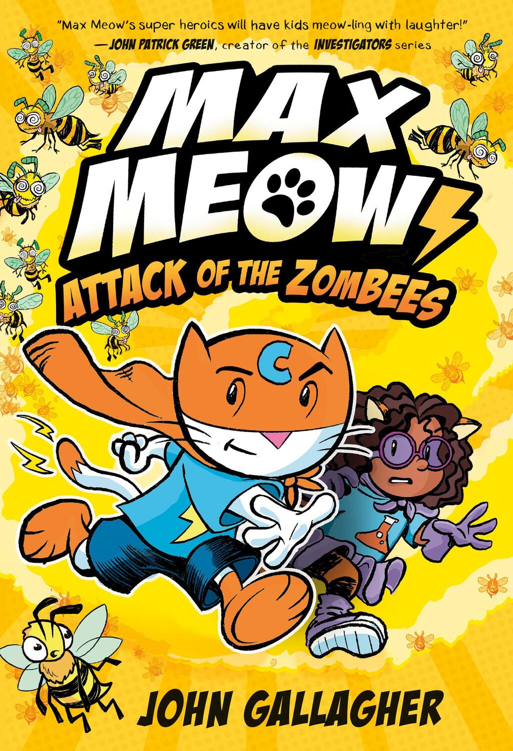 Cover: 9780593479698 | Max Meow 5: Attack of the Zombees | (A Graphic Novel) | John Gallagher