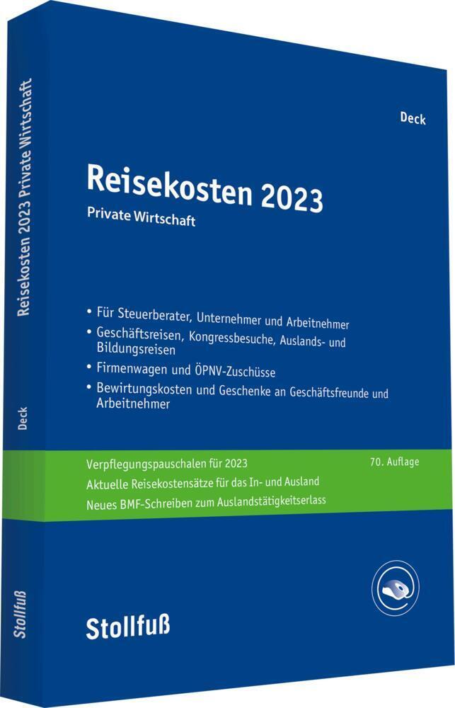 Cover: 9783083110231 | Reisekosten 2023 | Private Wirtschaft | Wolfgang Deck | Taschenbuch