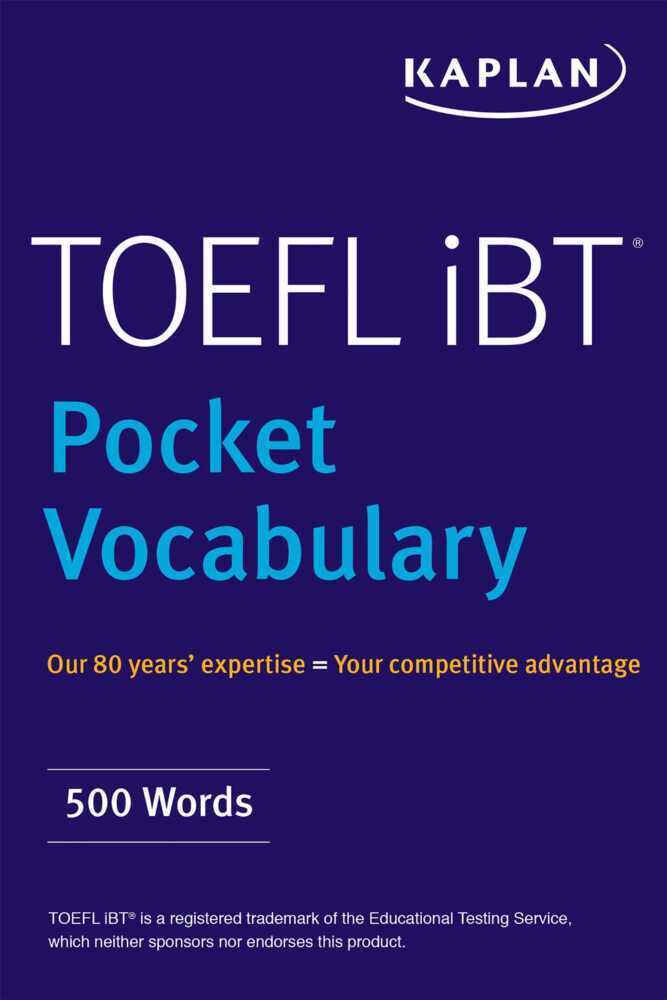 Cover: 9781506237343 | TOEFL Pocket Vocabulary | 600 Words + 420 Idioms + Practice Questions