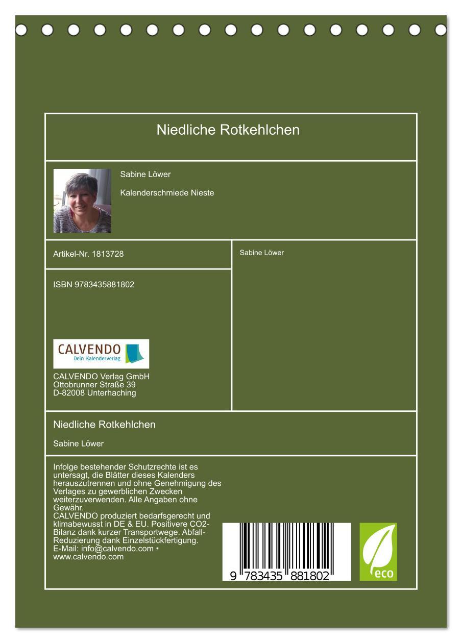 Bild: 9783435881802 | Niedliche Rotkehlchen (Tischkalender 2025 DIN A5 hoch), CALVENDO...