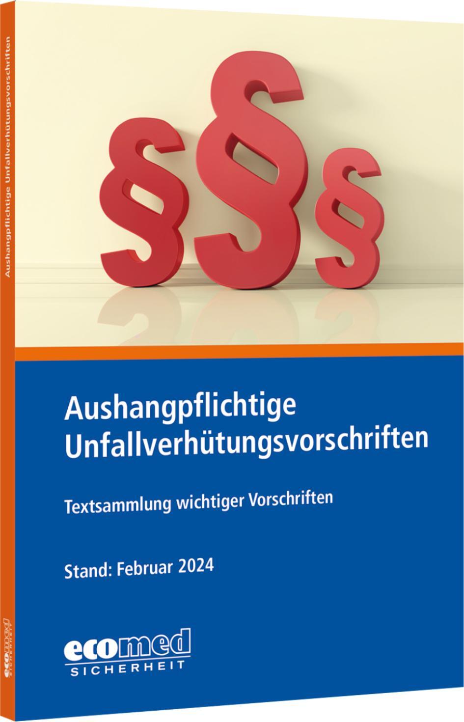 Cover: 9783609692265 | Aushangpflichtige Unfallverhütungsvorschriften | ecomed-Storck GmbH